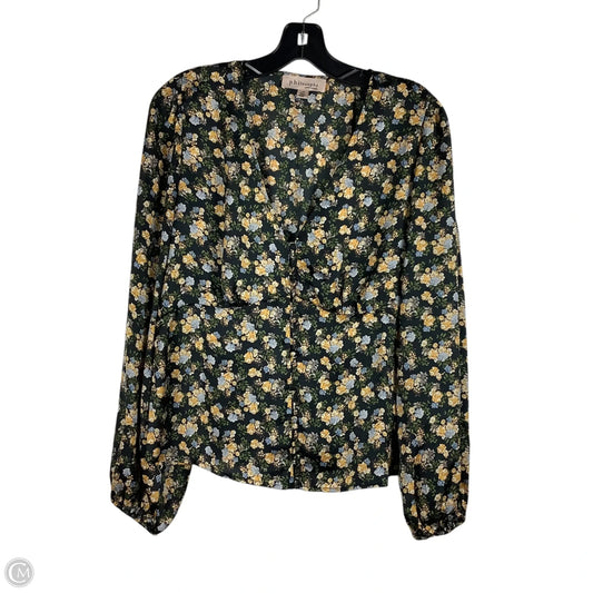 Top Long Sleeve By Philosophy In Floral Print, Size: L