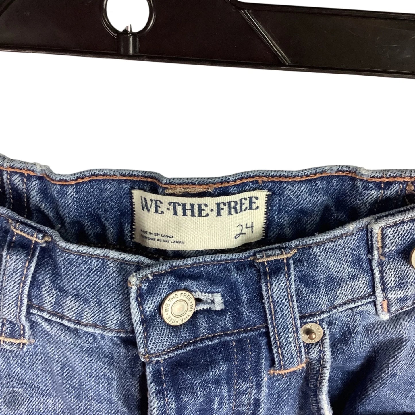 Jeans Straight By We The Free In Blue Denim, Size: 0 (24)