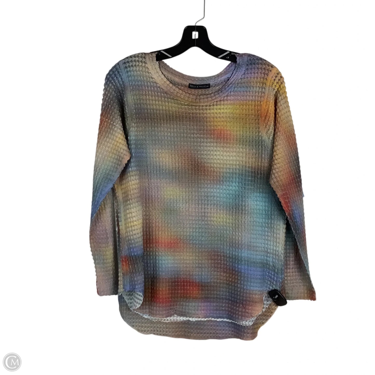 Top Long Sleeve By Nally And Millie In Multi-colored, Size: L