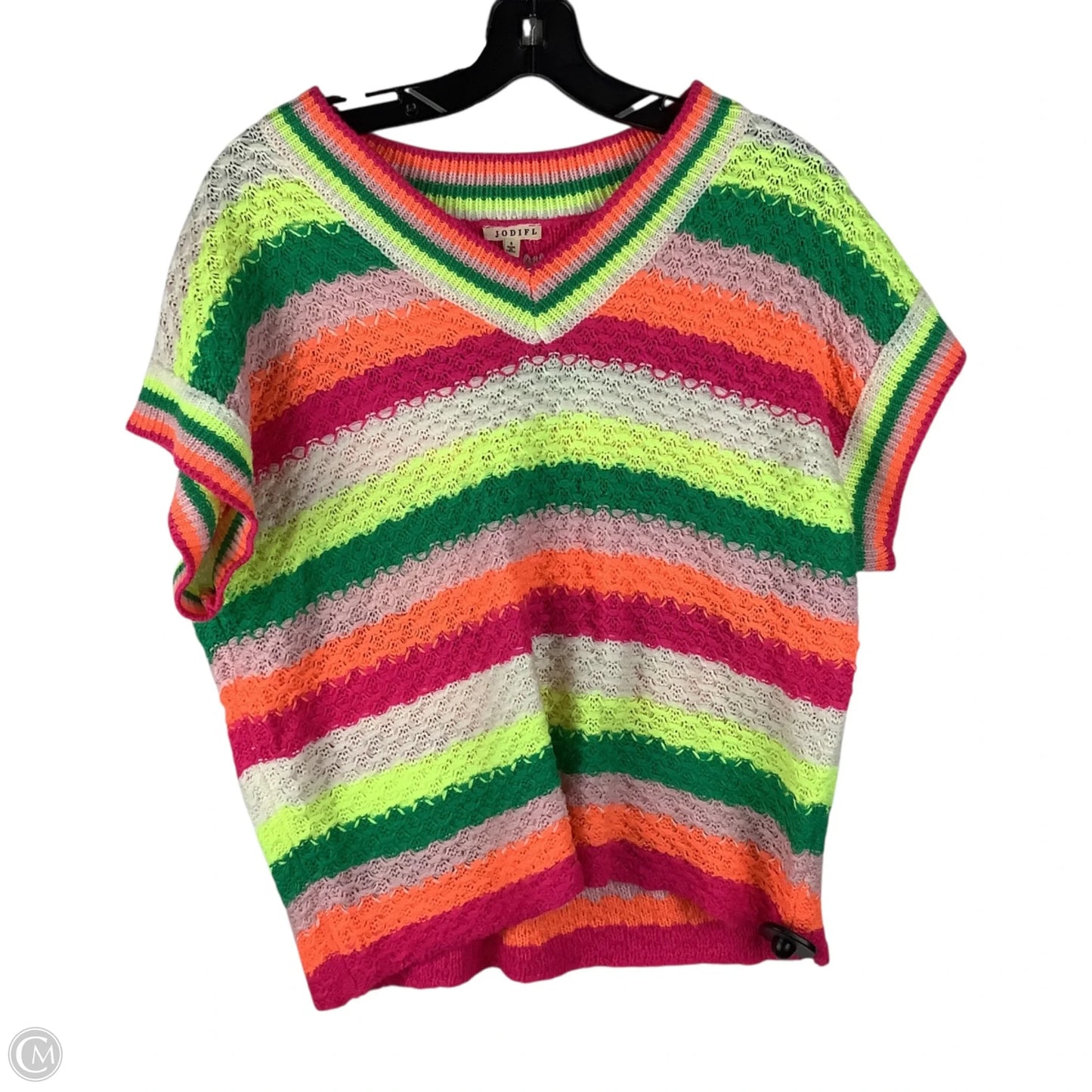 Sweater Short Sleeve By Jodifl In Multi-colored, Size: S