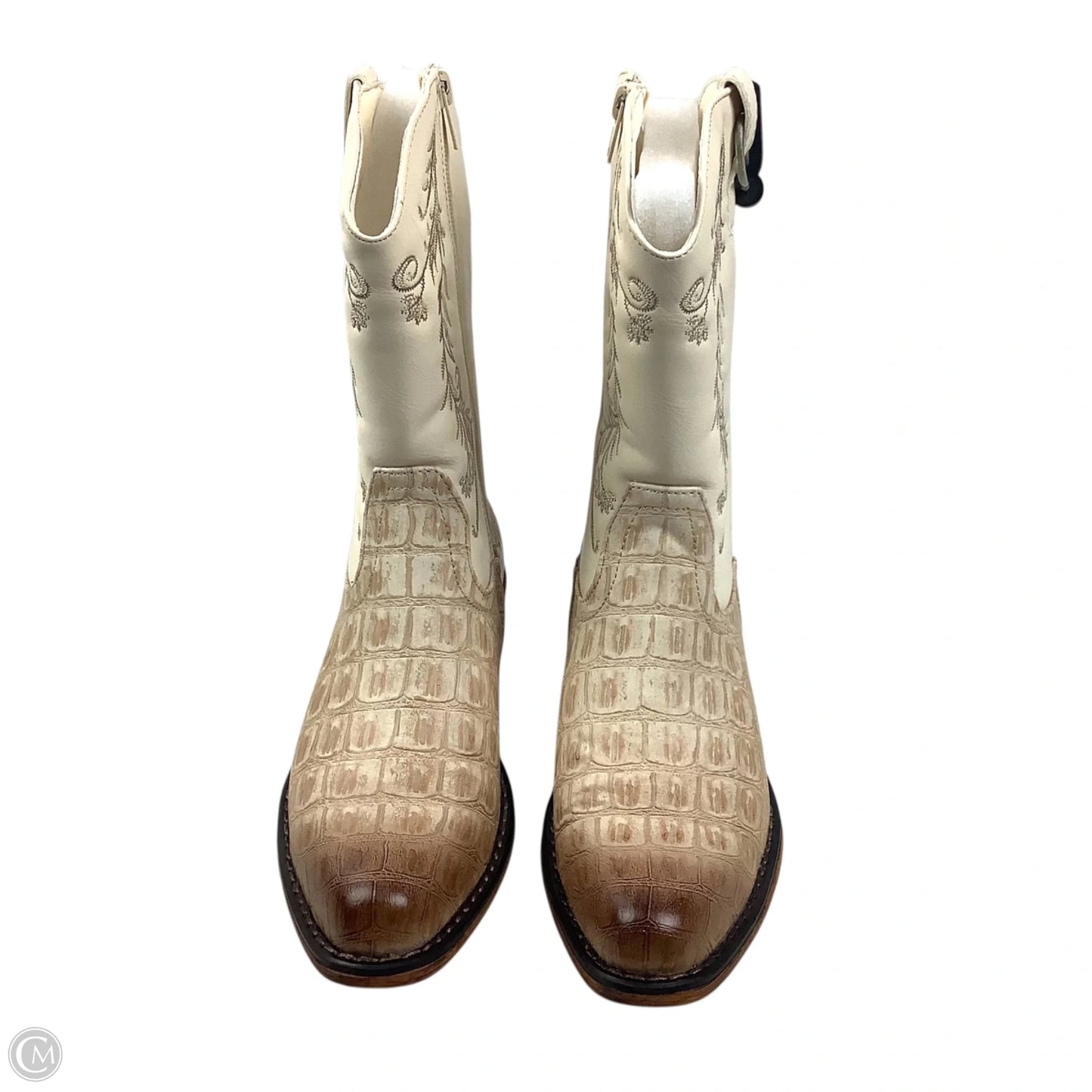 Boots Western By Pierre Dumas In Cream, Size: 6.5