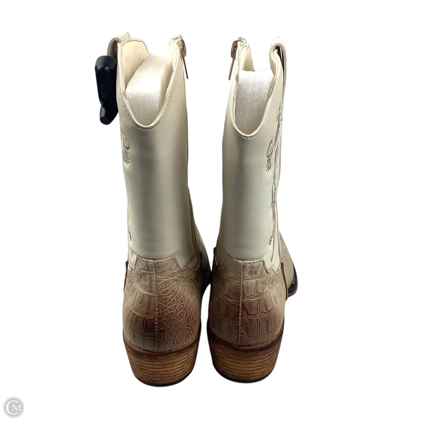 Boots Western By Pierre Dumas In Cream, Size: 6.5