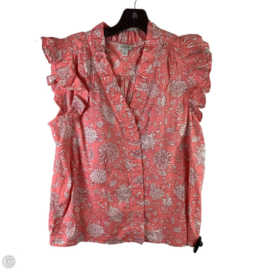 Top Short Sleeve By J. Crew In Floral Print, Size: M