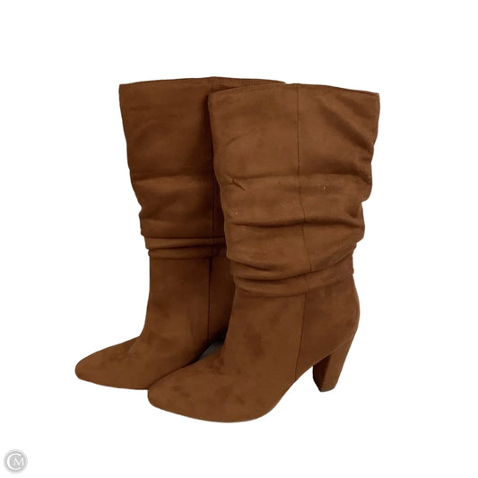 Boots Mid-calf Heels By Banana Republic In Brown, Size: 7
