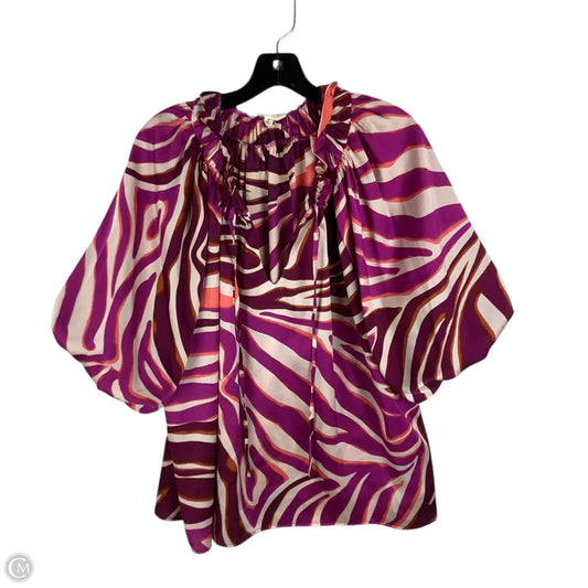 Top Short Sleeve By Bibi In Animal Print, Size: M