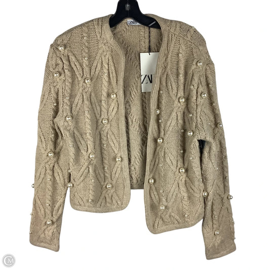 Sweater Cardigan By Zara In Brown, Size: S