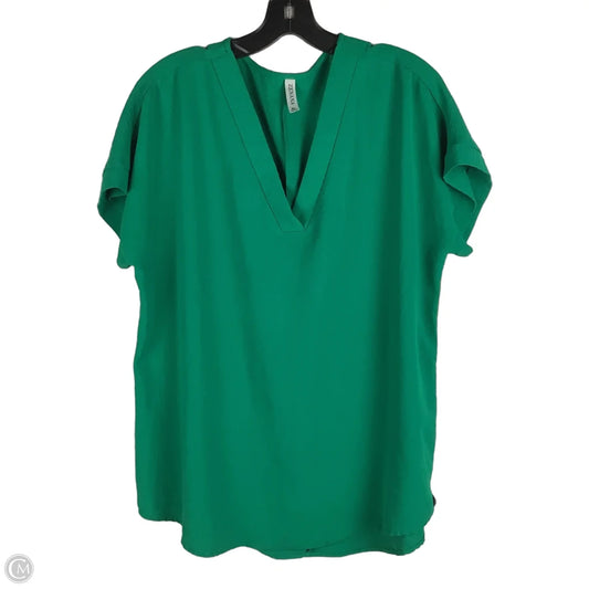 Top Short Sleeve Basic By Zenana In Green, Size: Xl