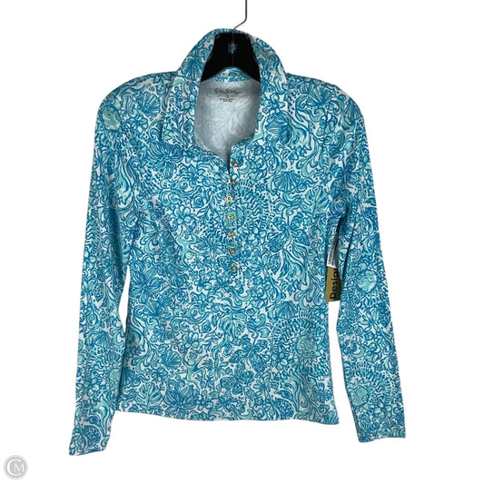 Top Long Sleeve Designer By Lilly Pulitzer In Blue, Size: S