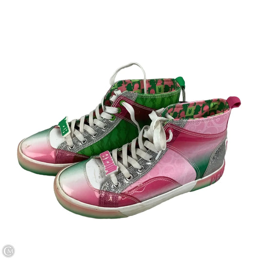 Shoes Sneakers By Clothes Mentor In Green & Pink, Size: 8.5