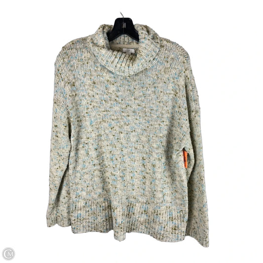 Sweater By J. Jill In Cream & Green, Size: M