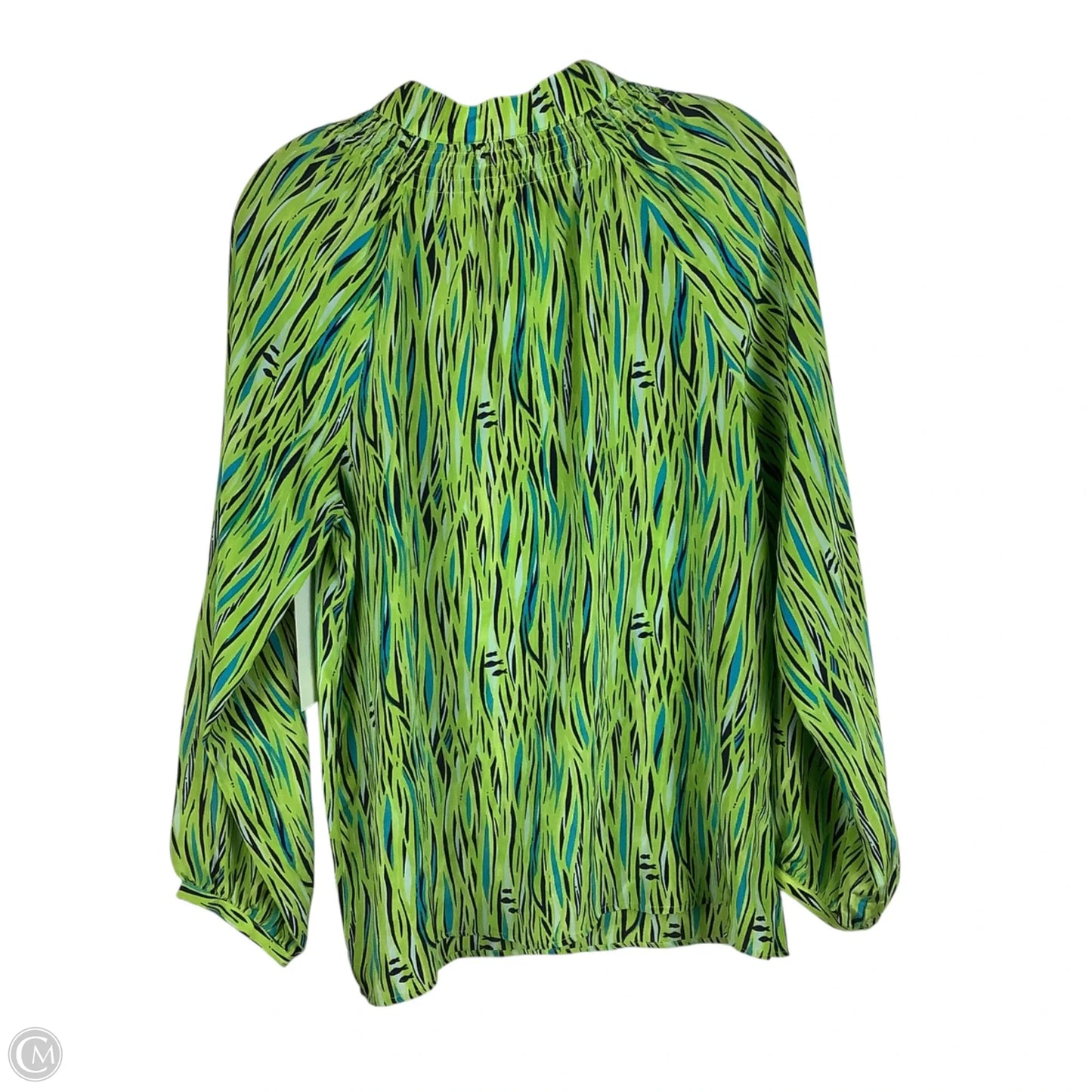 Top Long Sleeve Designer By Lilly Pulitzer In Blue & Green, Size: 10