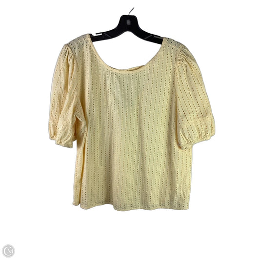 Top Short Sleeve By Loft In Yellow, Size: Xl