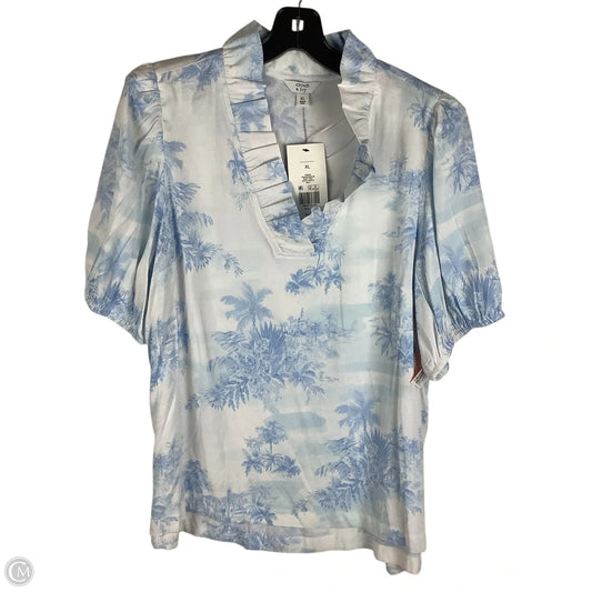 Top Short Sleeve By Crown And Ivy In Blue, Size: Xl