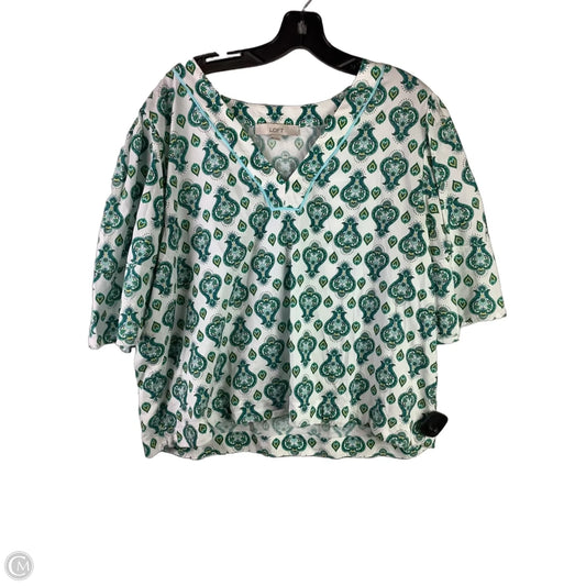 Top Short Sleeve By Loft In Paisley Print, Size: Xl