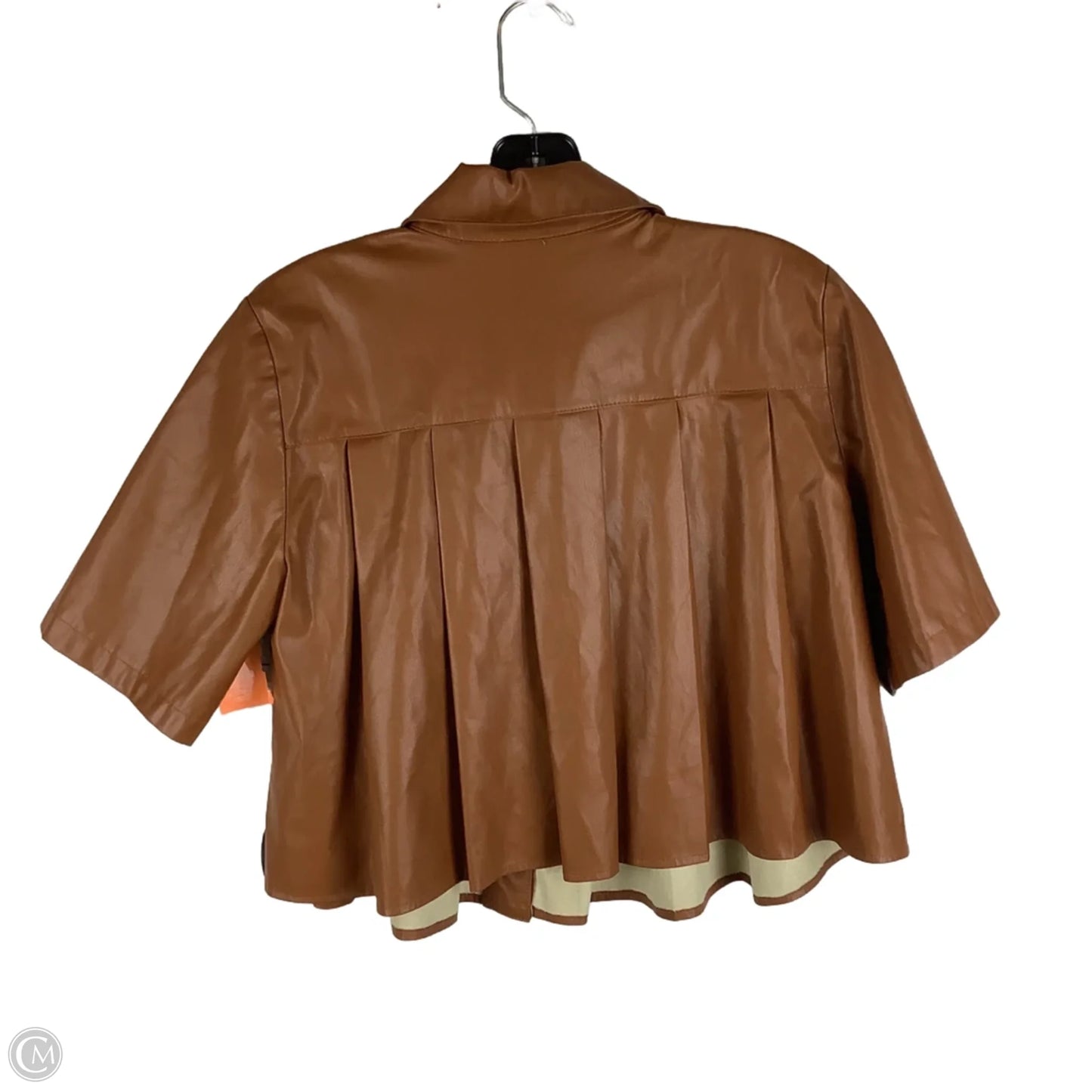 Top Short Sleeve By Maeve In Brown, Size: S
