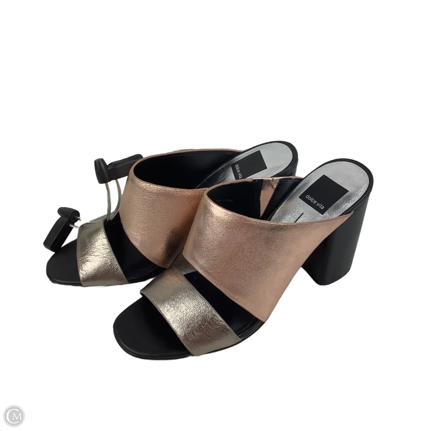Sandals Heels Block By Dolce Vita In Rose Gold, Size: 9