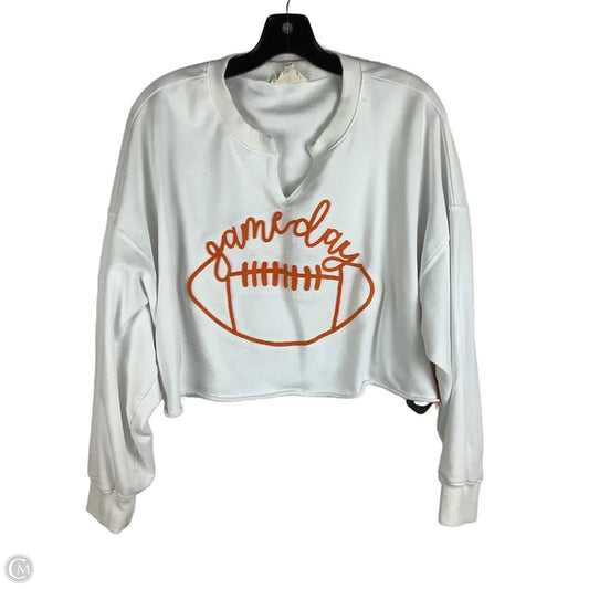 Sweatshirt Crewneck By Peach Love Cream California In White, Size: S