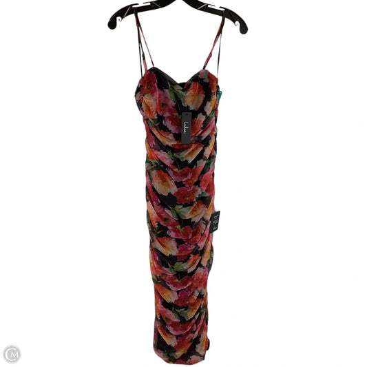 Dress Party Midi By Lulus In Floral Print, Size: S