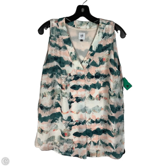 Top Sleeveless By Cabi In Multi-colored, Size: S