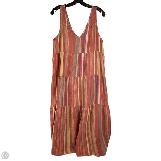 Dress Casual Midi By Marine Layer In Striped Pattern, Size: L