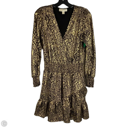 Dress Party Short By Michael By Michael Kors In Black & Gold, Size: Xs