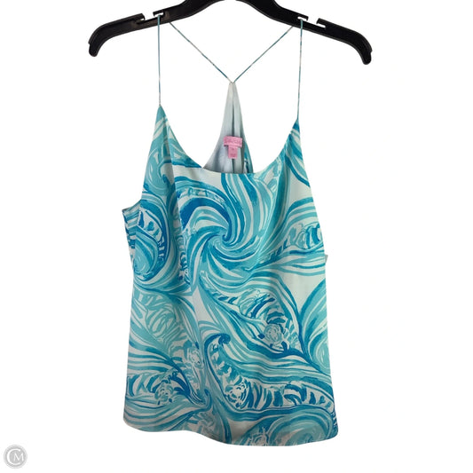 Top Sleeveless Designer By Lilly Pulitzer In Blue & White, Size: Xl