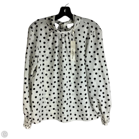 Top Long Sleeve By Marina In Polkadot Pattern, Size: Xl