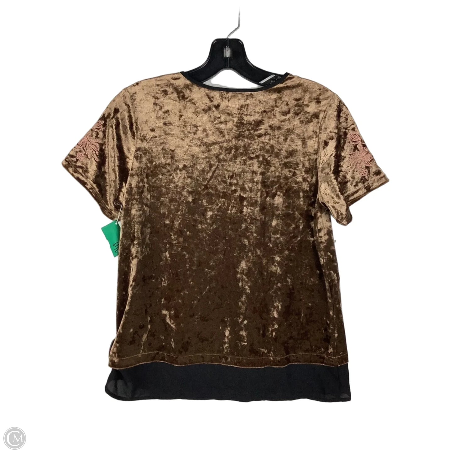 Top Short Sleeve By Thml In Brown, Size: Xs