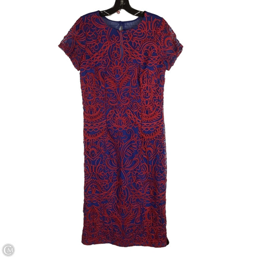 Dress Party Short By Js Collections In Blue & Red, Size: 8