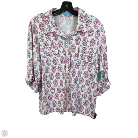 Athletic Top Long Sleeve Collar By J Mclaughlin In Multi-colored, Size: Xl