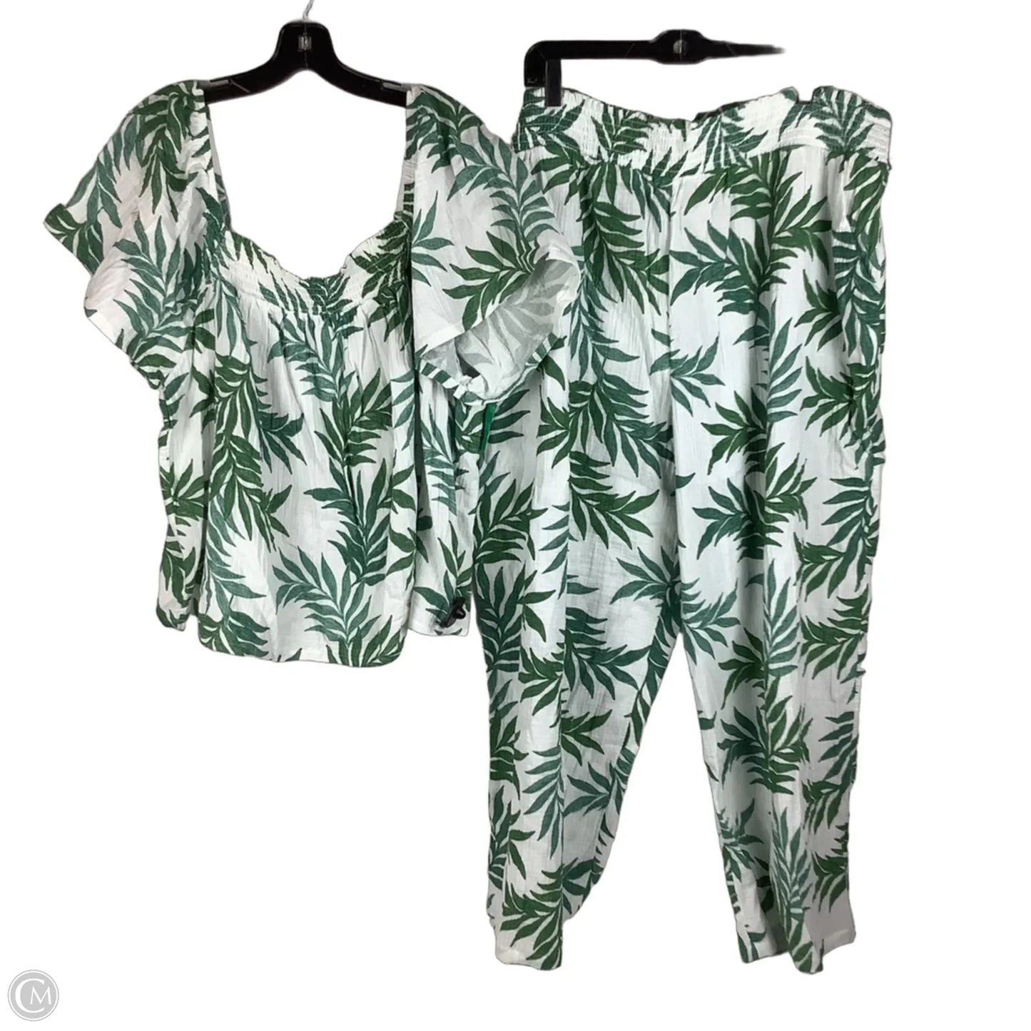 Pants Set 2pc By Joyspun In Green, Size: 2x