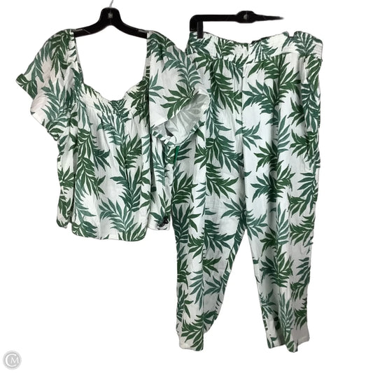 Pants Set 2pc By Joyspun In Green, Size: 2x