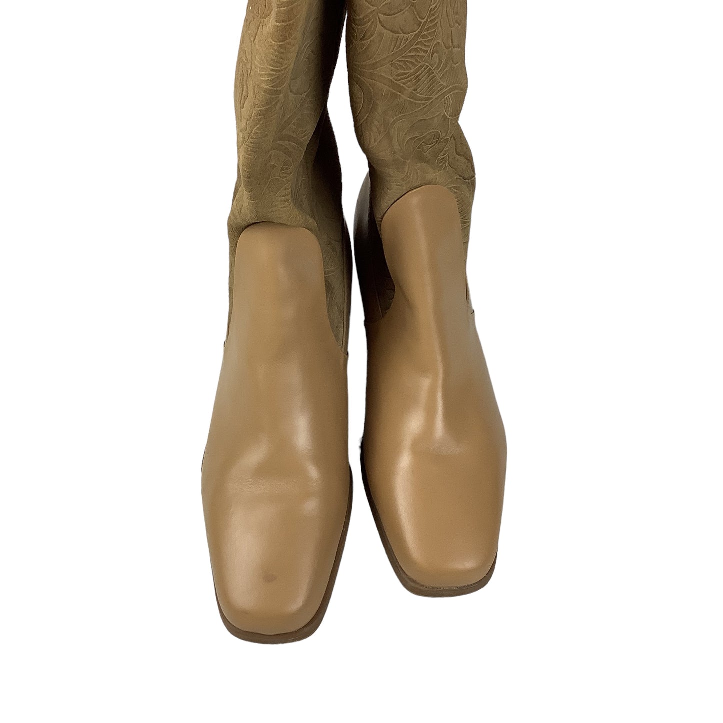 Boots Ankle Flats By Clothes Mentor In Tan, Size: 9.5