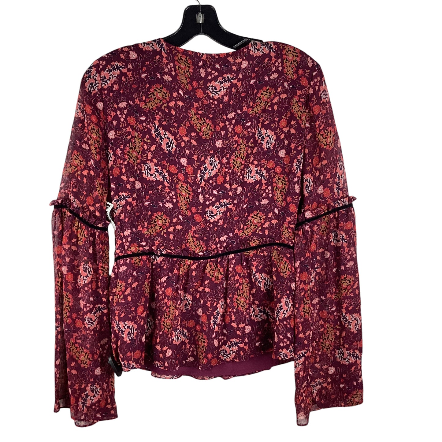 Top Long Sleeve By Cupcakes And Cashmere In Floral Print, Size: 4