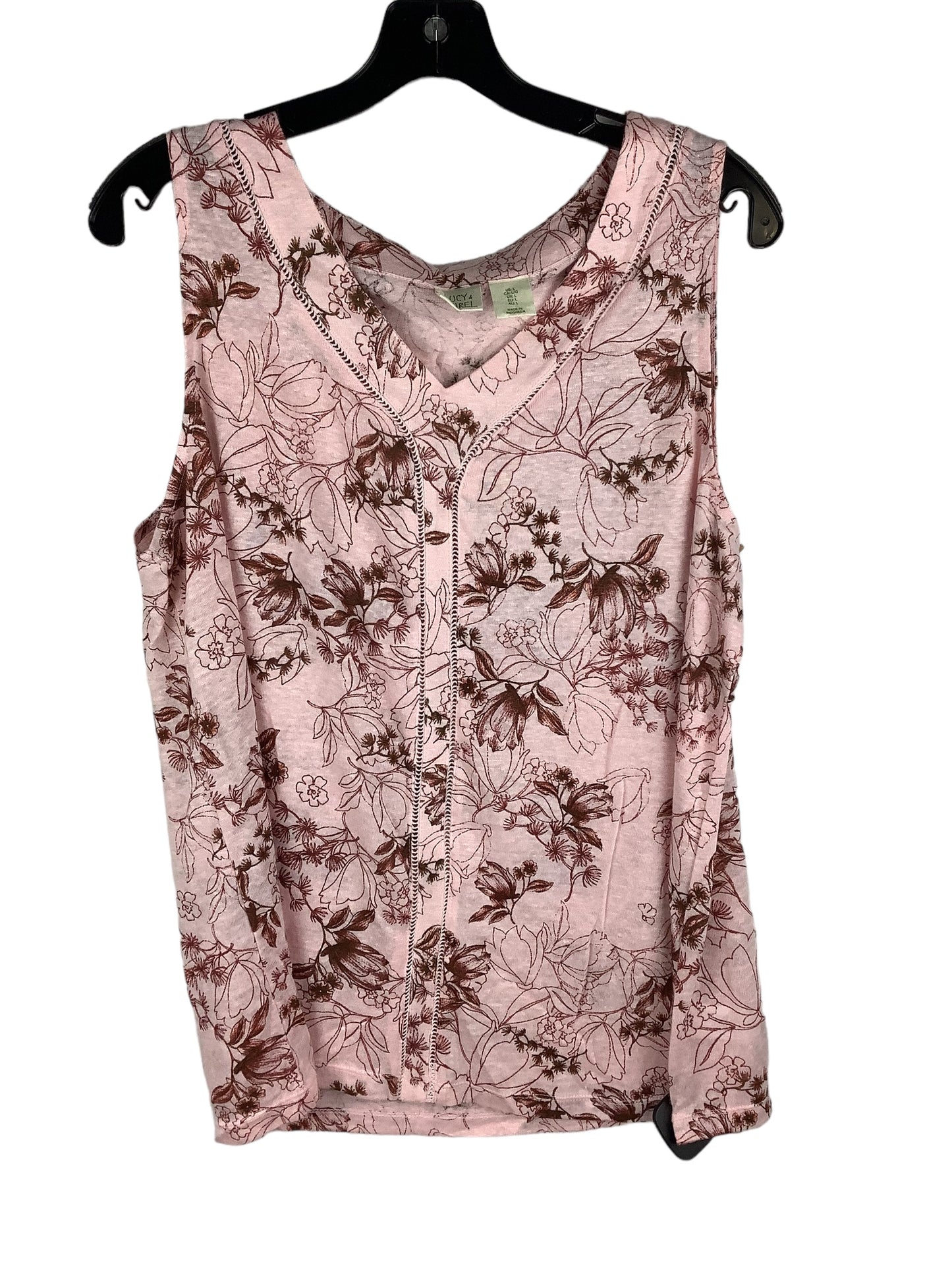 Pink Top Sleeveless Lucy And Laurel, Size L