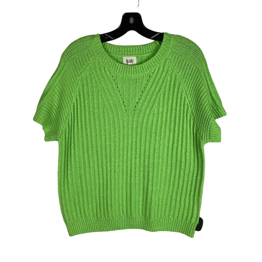 Sweater Short Sleeve By Bibi In Green, Size: S