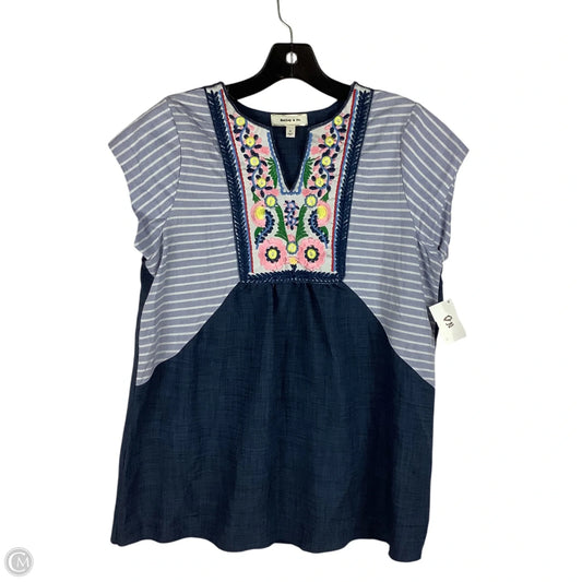 Top Short Sleeve By Clothes Mentor In Blue, Size: M