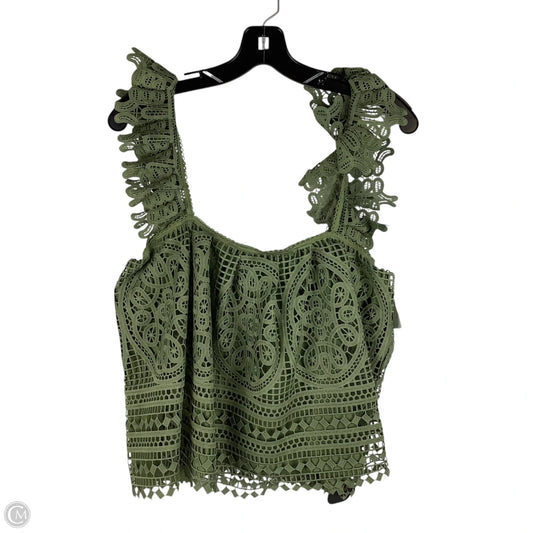 Top Sleeveless By Eri + Ali In Green, Size: L