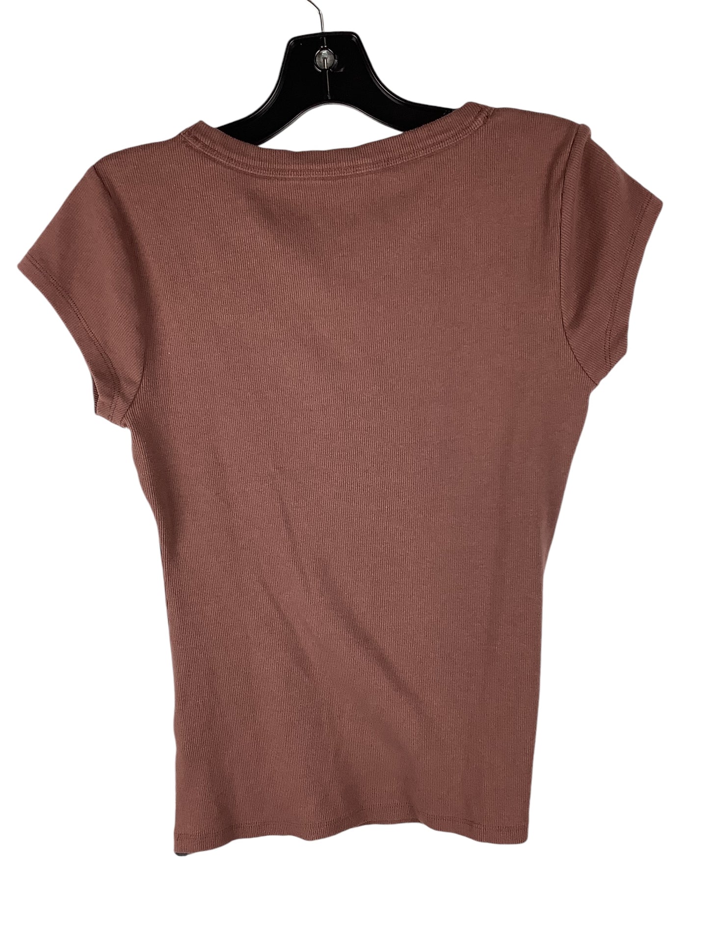 Top Short Sleeve By Pilcro In Brown, Size: L