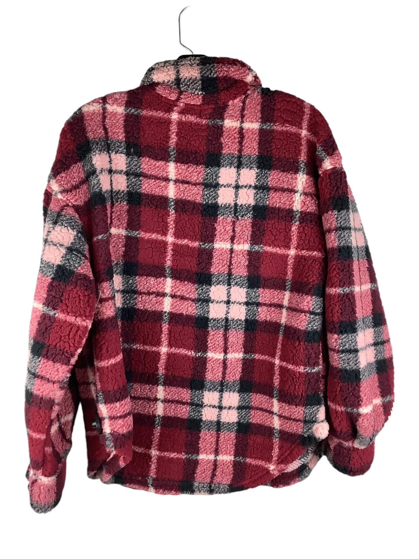 Jacket Faux Fur & Sherpa By Almost Famous In Plaid Pattern, Size: Xl