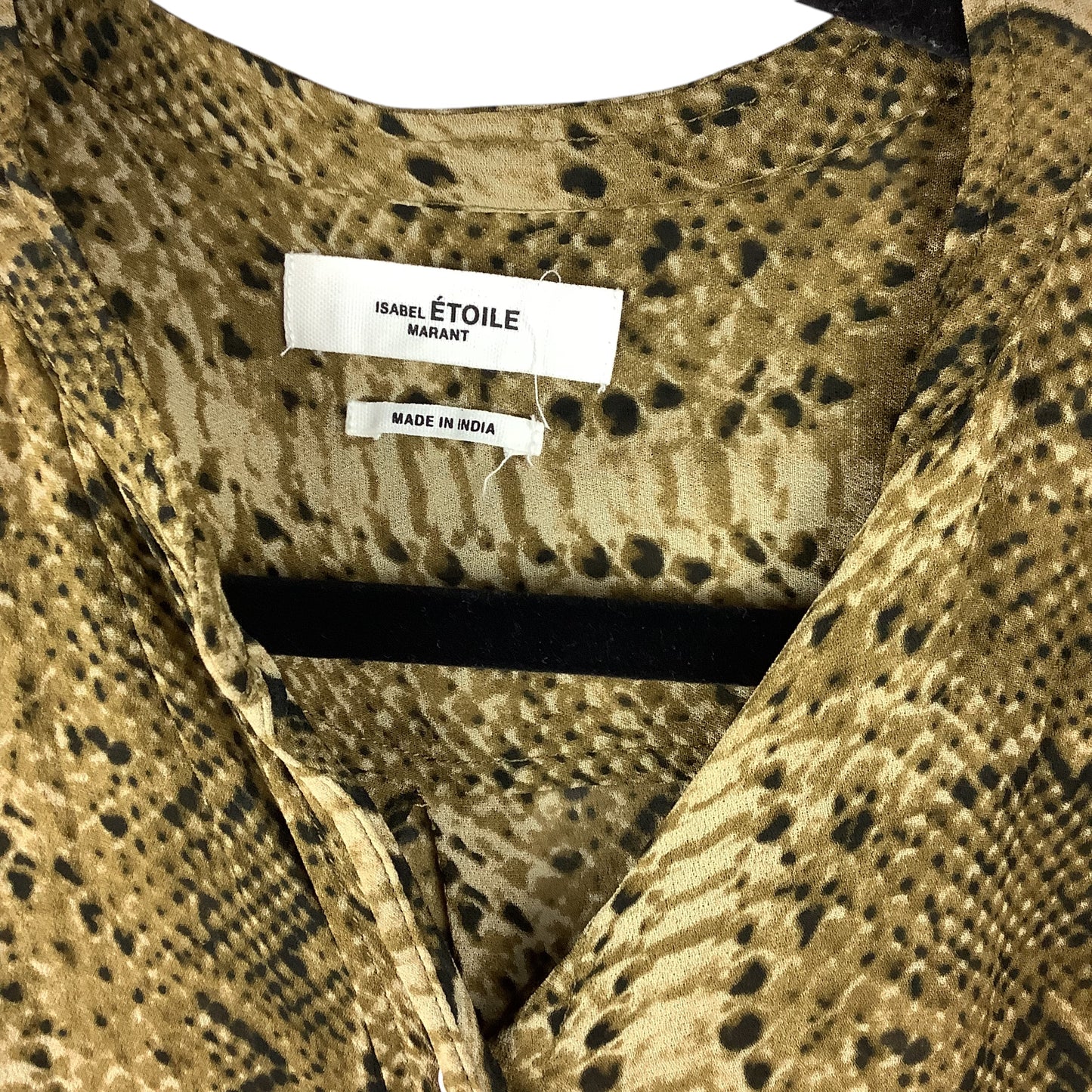 Top Long Sleeve Designer By Isabel Marant In Snakeskin Print