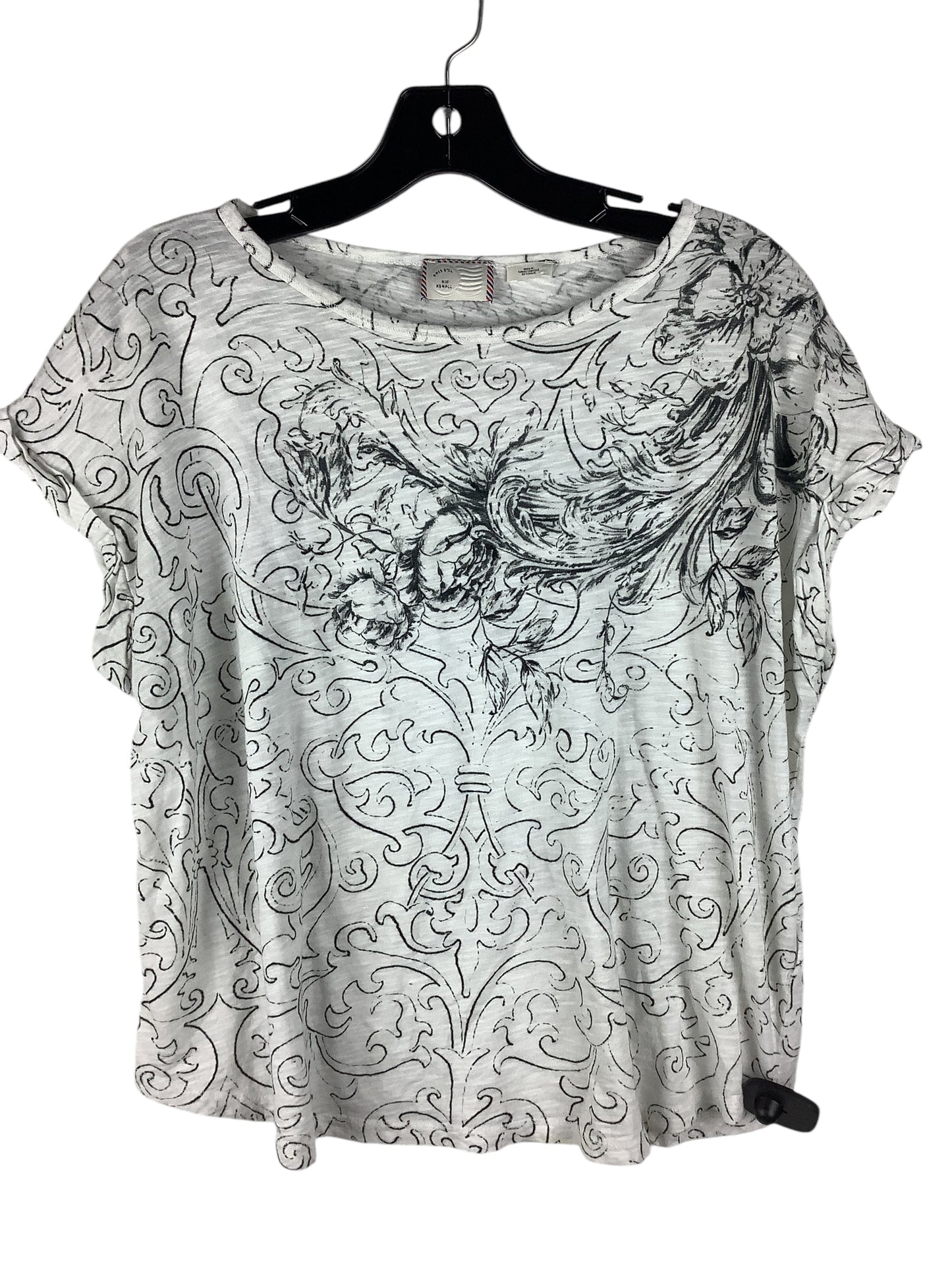 Top Short Sleeve By Anthropologie In Grey, Size: Xs