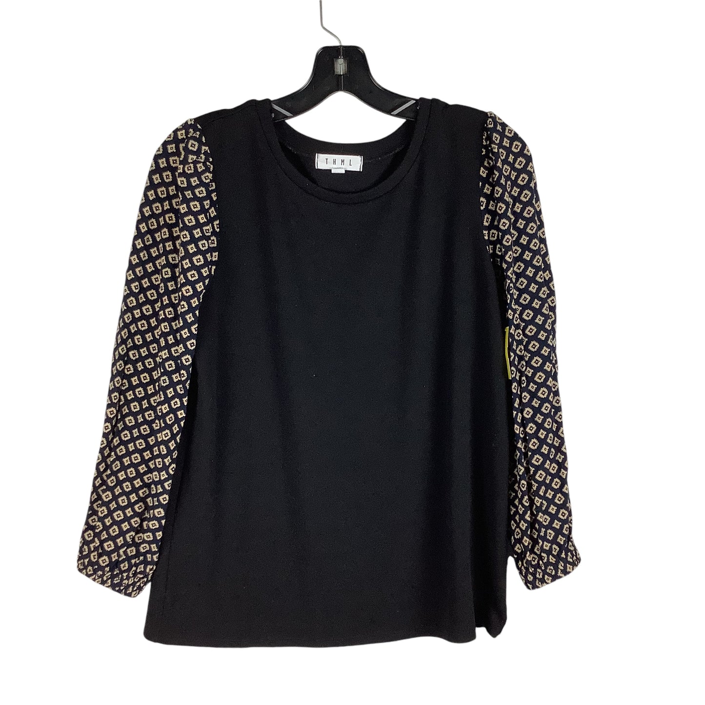 Top Long Sleeve By Thml In Black, Size: L