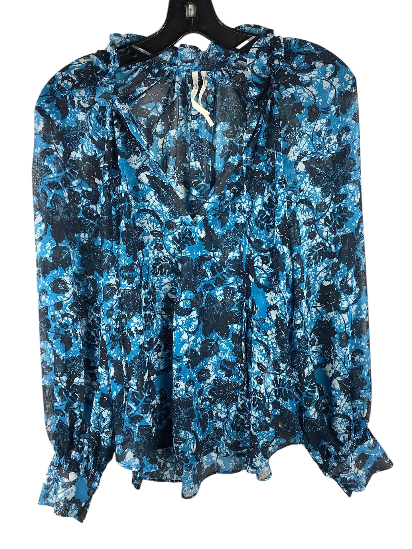 Top Long Sleeve By Anthropologie In Blue, Size: S