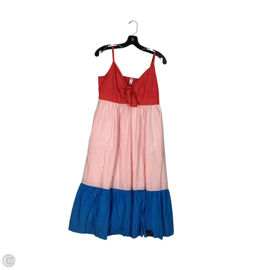 Dress Casual Midi By J. Crew In Multi-colored, Size: 12