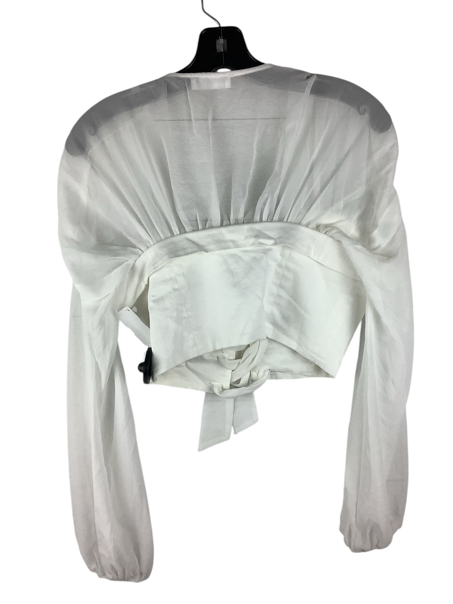 Top Long Sleeve By Vestique In White, Size: S