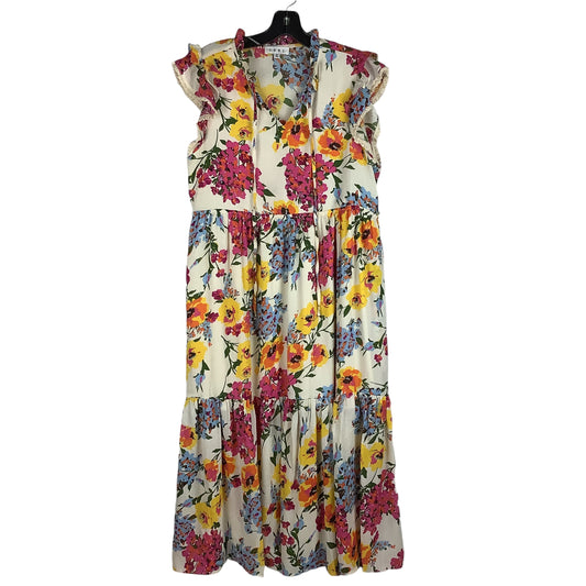 Dress Casual Midi By Thml In Floral Print, Size: M