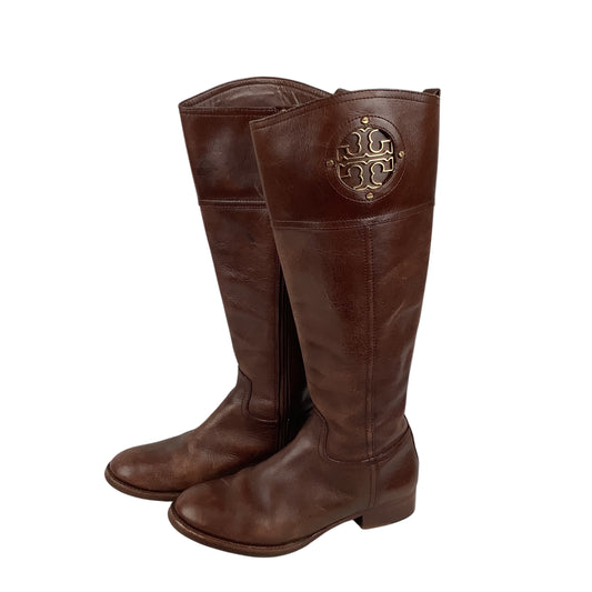 Boots Designer By Tory Burch In Brown, Size: 7.5