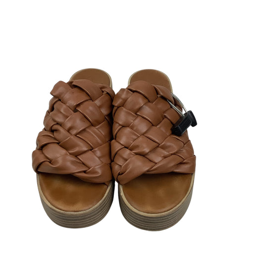 Sandals Heels Platform By Blowfish In Brown, Size: 7.5