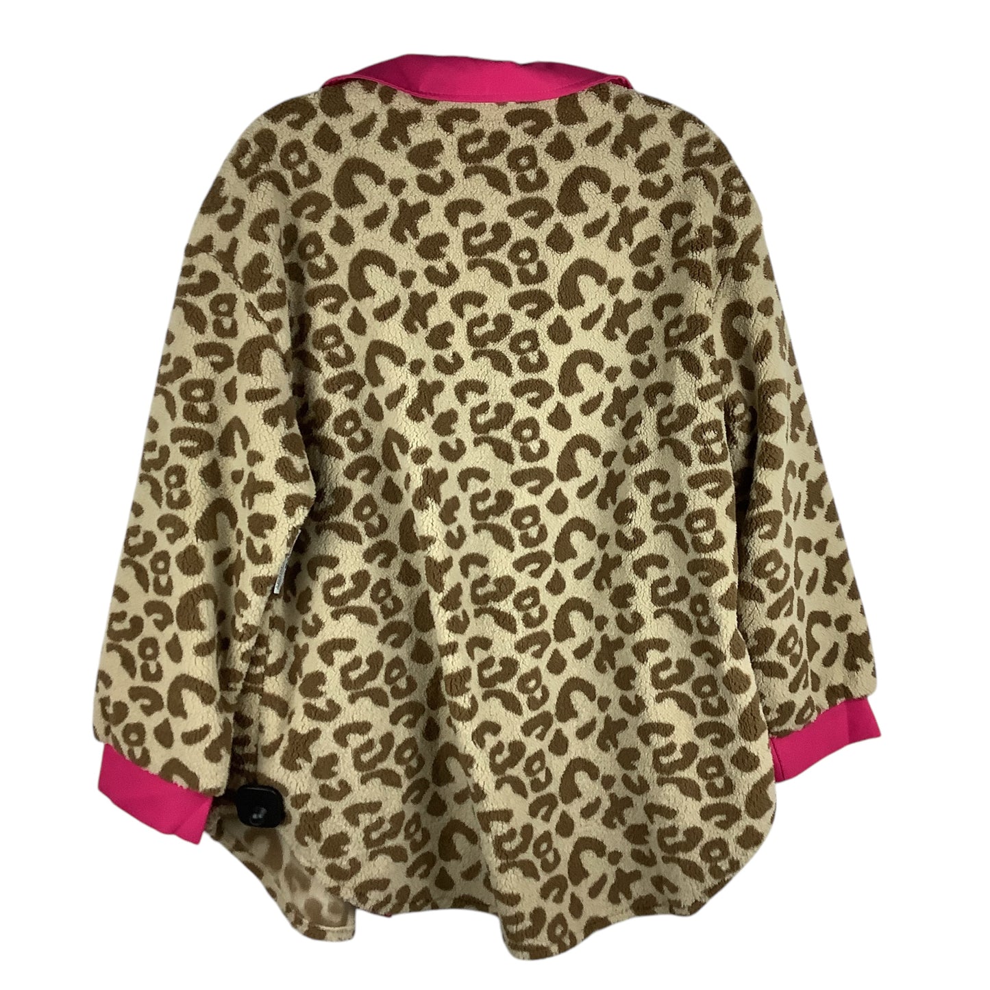 Jacket Faux Fur & Sherpa By Clothes Mentor In Animal Print, Size: L